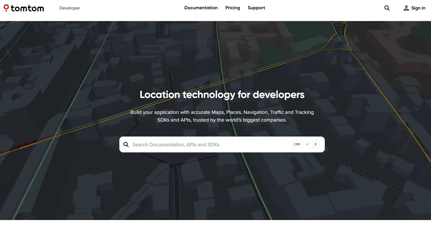 Tomtom Developer Portal